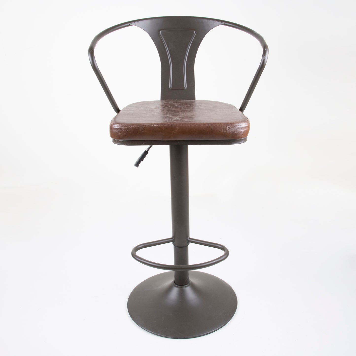 Set of 2 Adjustable Bar Stool - Gunmetal