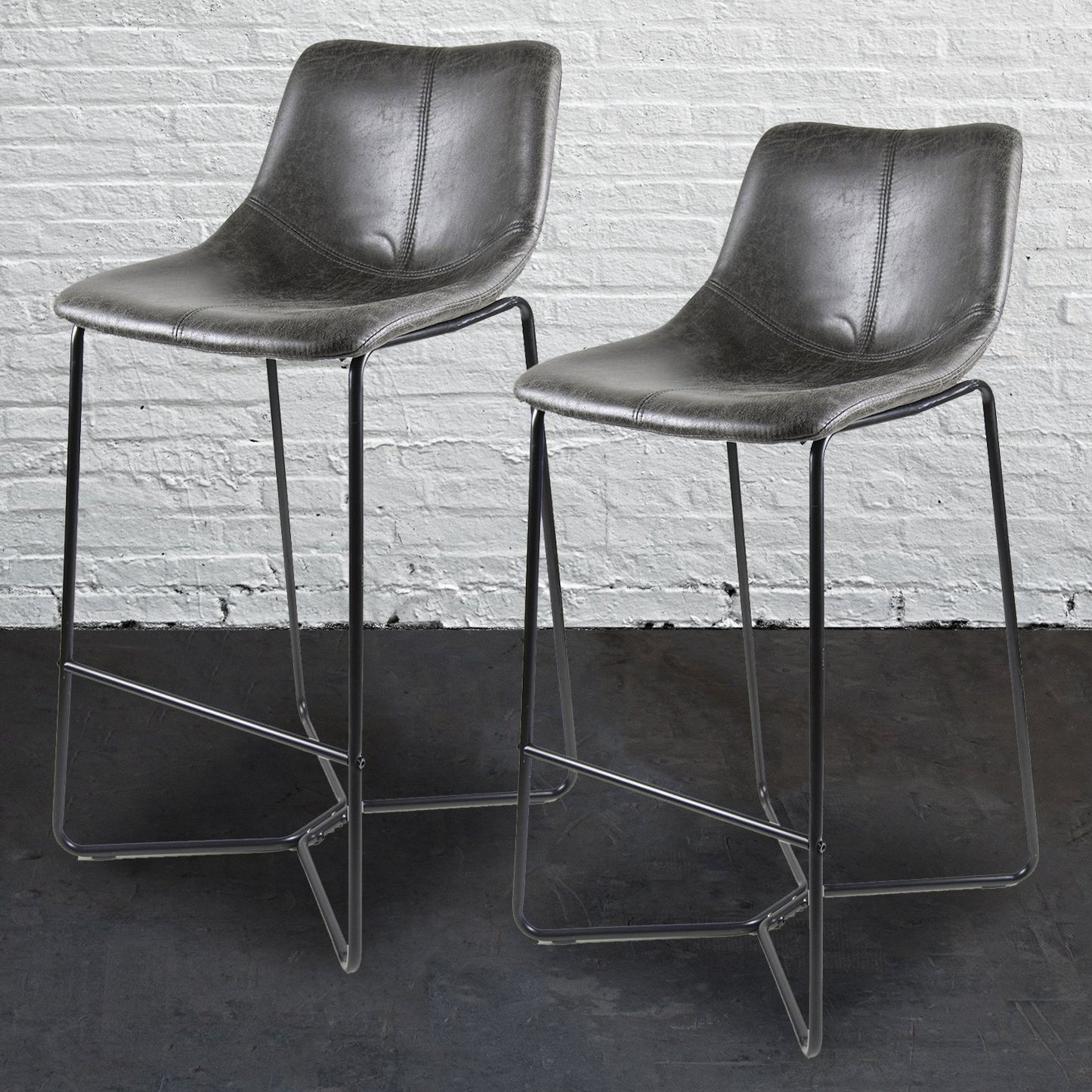 Pavia Bar Stool Grey - Set of 2