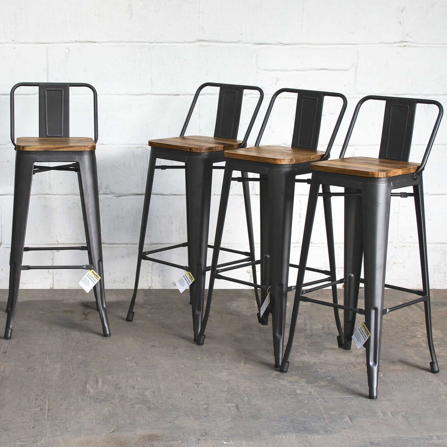 Tuscany Bar Stool - Onyx Matt Black