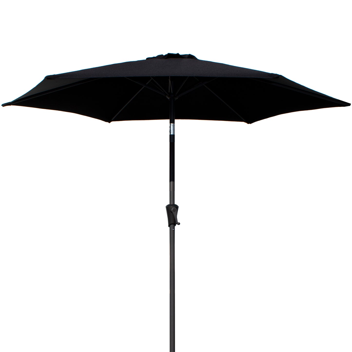 2.5M Crank Handle Garden Parasol - Black