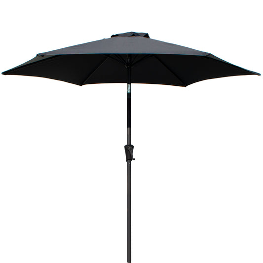 2.5M Crank Handle Garden Parasol - Grey
