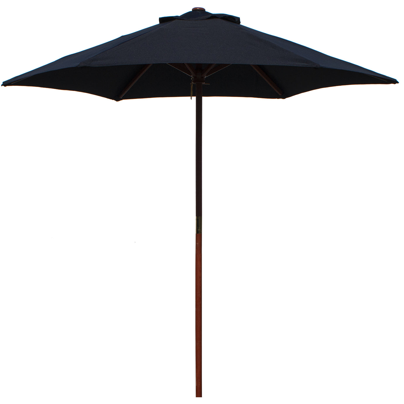 2M Wooden Garden Parasol - Black
