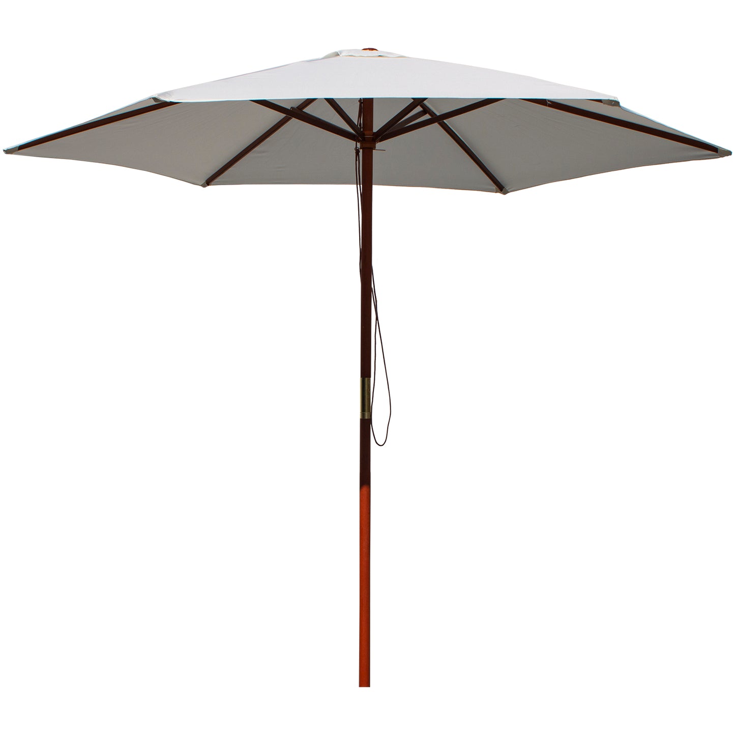 2.5M Wooden Garden Parasol - Cream