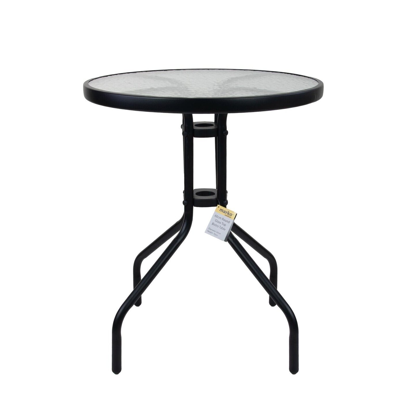 60cm Round Glass Bistro Table