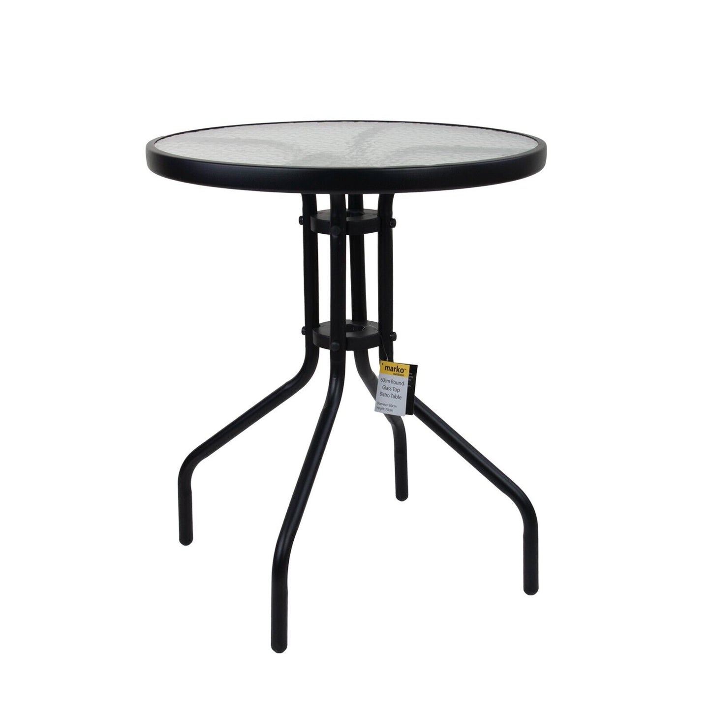 60cm Round Glass Bistro Table