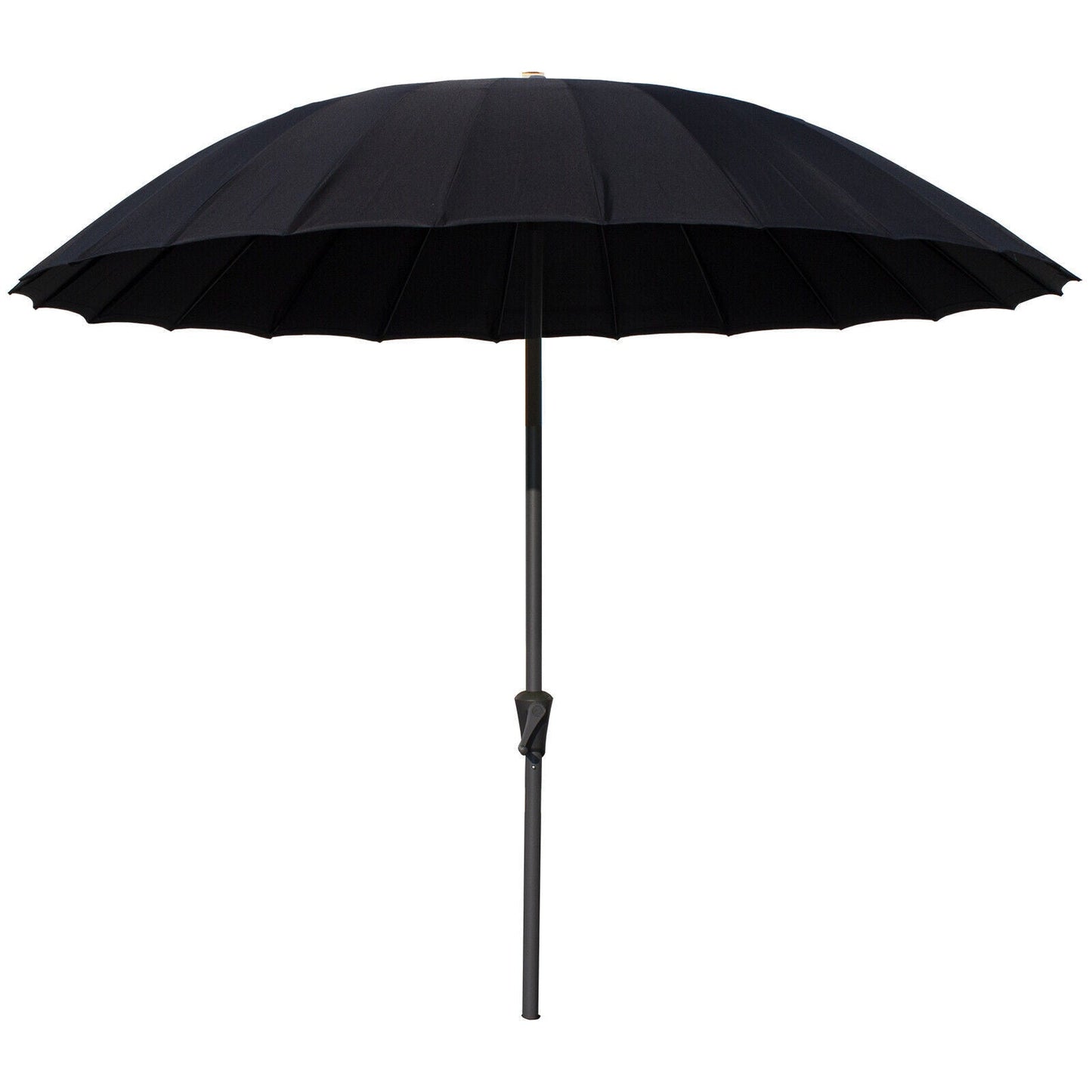 Copy of 9PC Rectangular White Frame Black Glass Table, Black Chair & Parasol Furniture Set