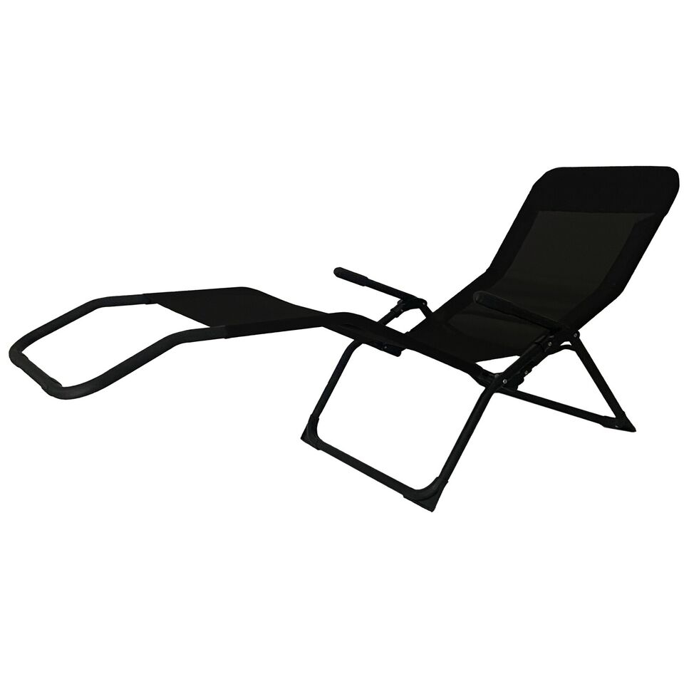 Reclining Rocker Lounger - Black