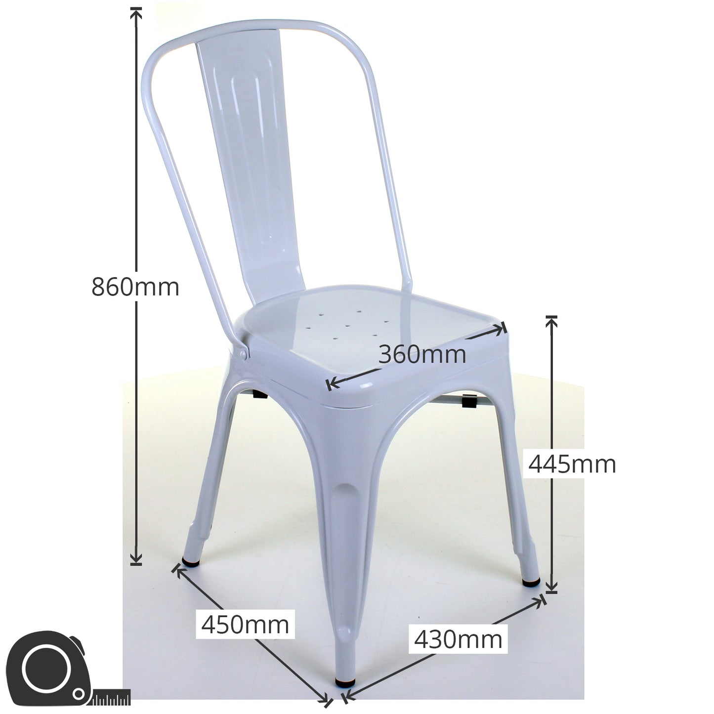 7PC Prato Table, 2 Forli & 4 Siena Chairs Set - White