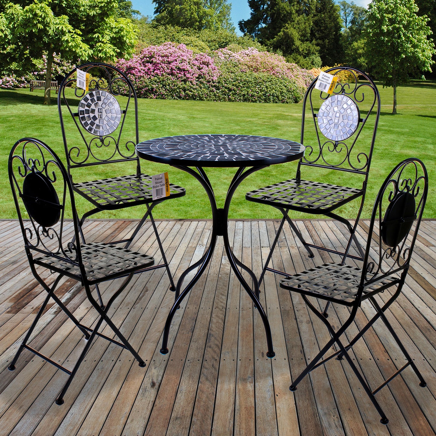 Mosaic Stone Topped Bistro Sets - Palmas