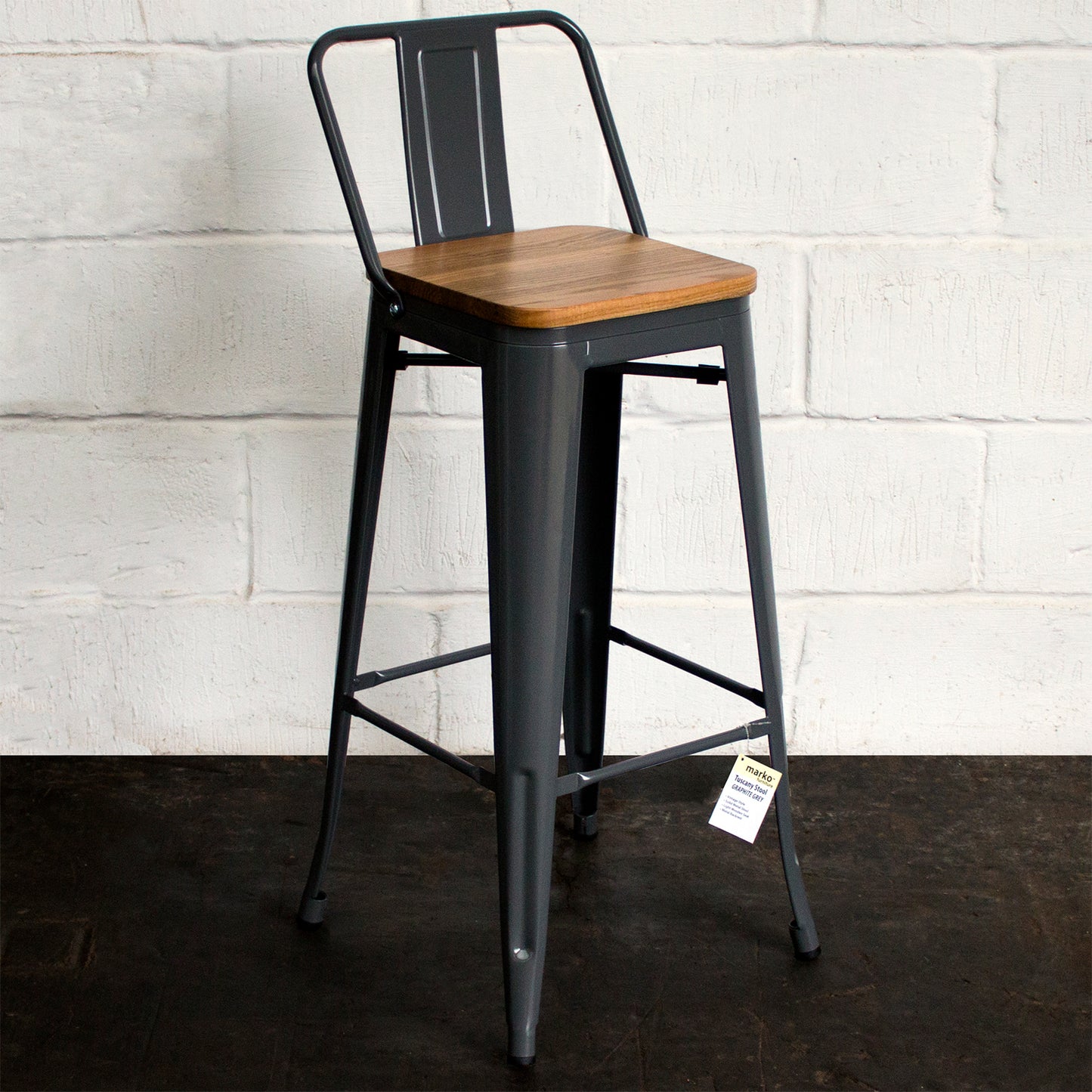 Tuscany Bar Stool - Graphite Grey