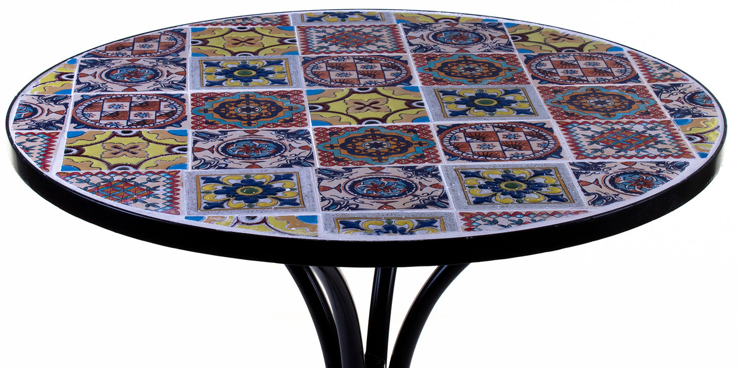 Mosaic Stone Topped Bistro Sets - Vigo