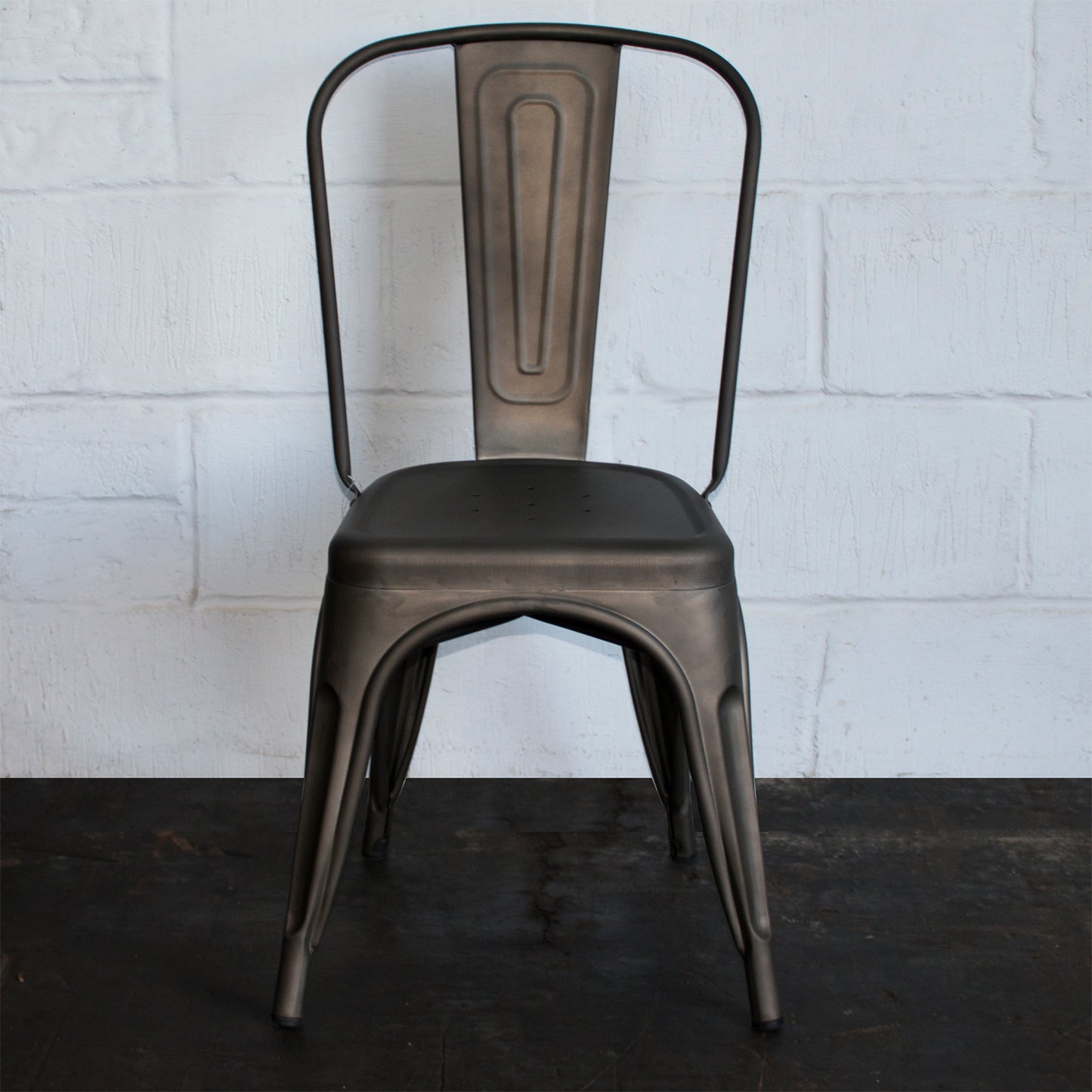5PC Prato Table & 4 Siena Chairs Set - Gun Metal Grey