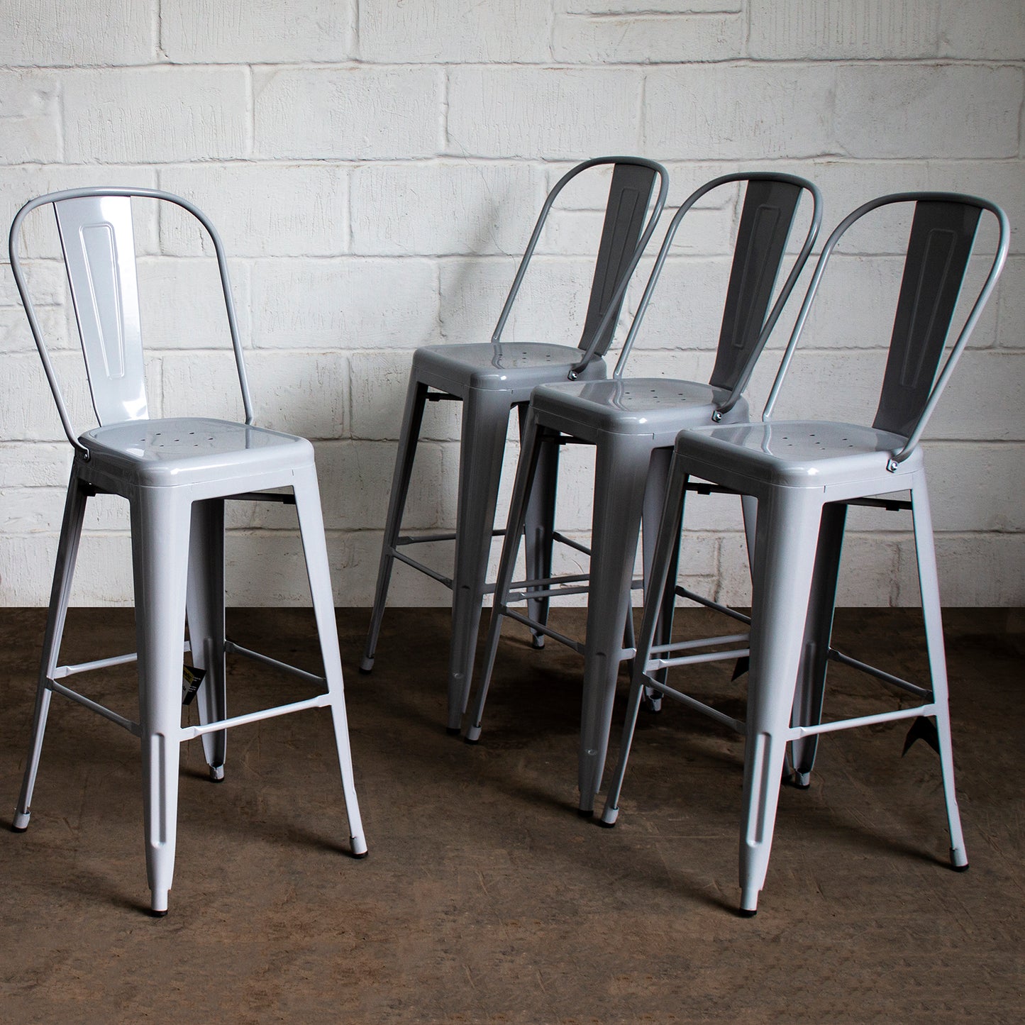 Pascale Bar Stool - Pale Grey