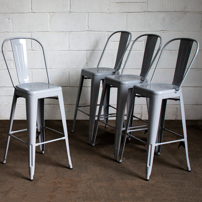 Pascale Bar Stool - Pale Grey