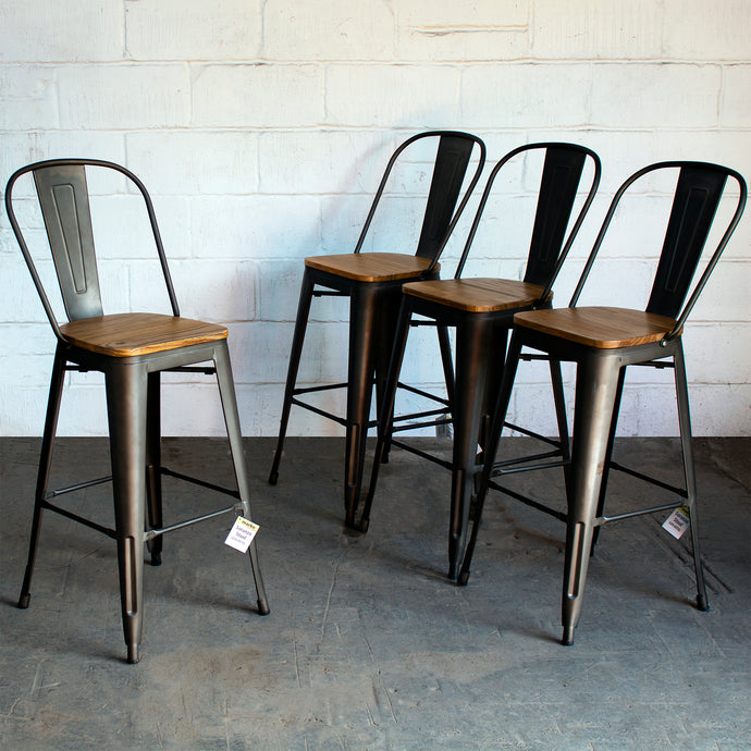 Soranzo Bar Stool - Gun Metal Grey