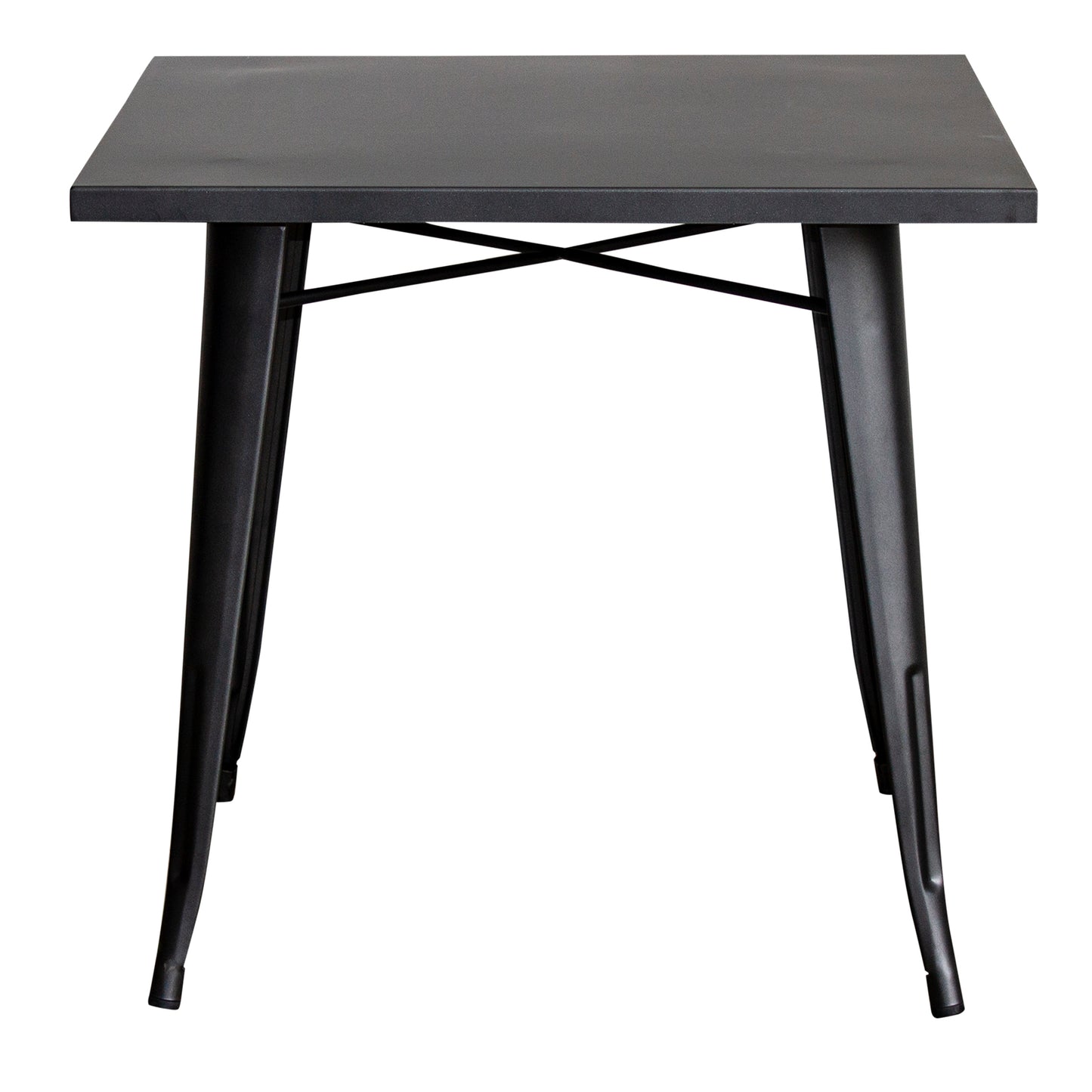 5PC Belvedere Table & Palermo Chair Set - Onyx Matt Black