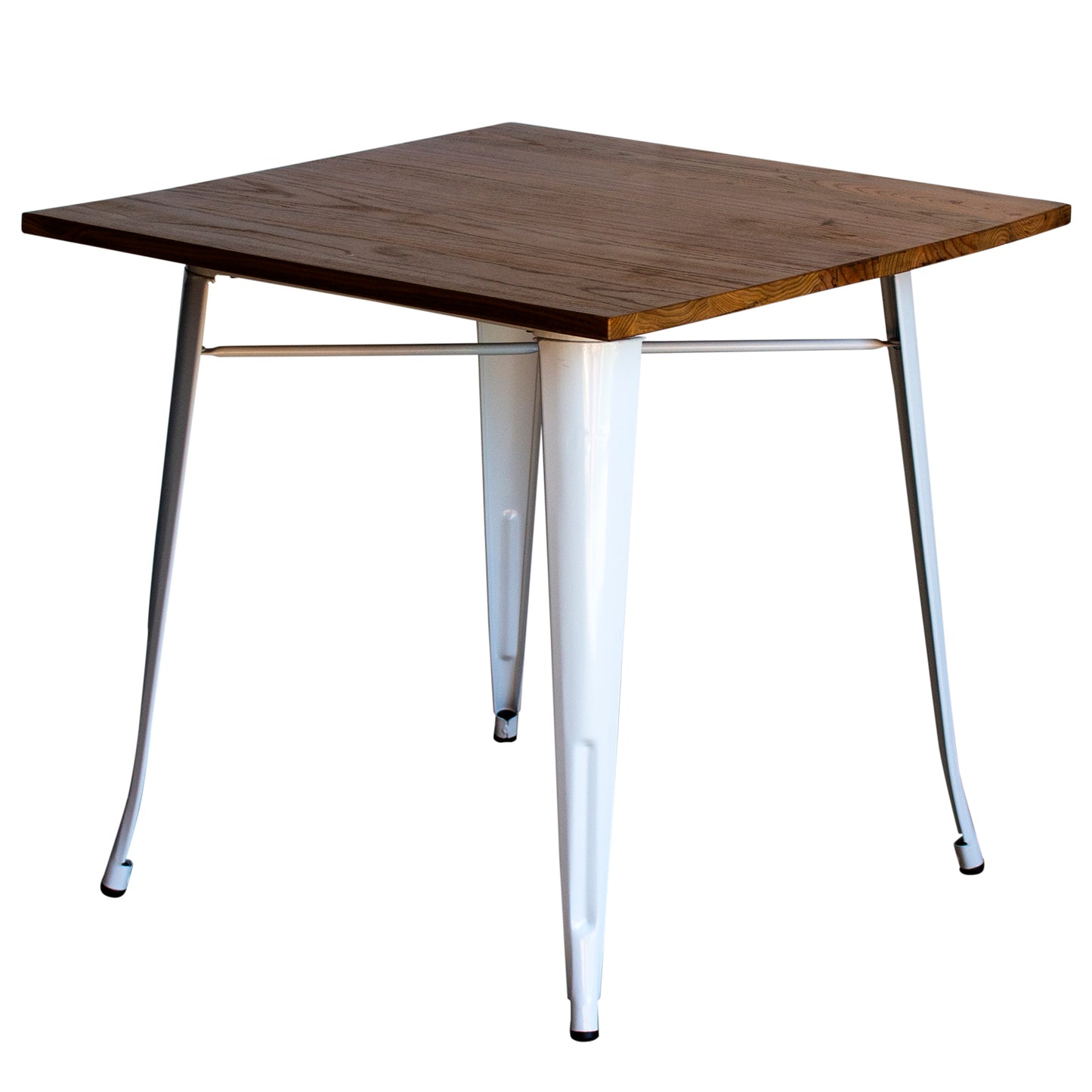 5PC Enna Table Palermo Chair & Rho Stool Set - White
