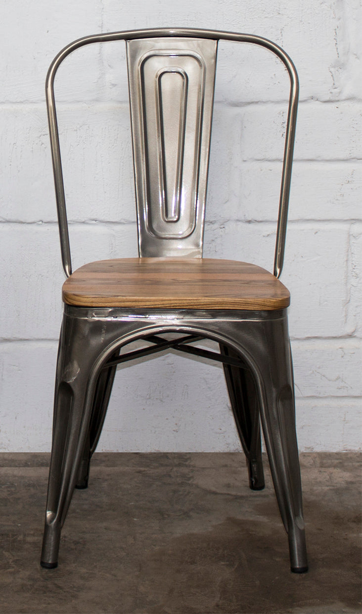 9PC Taranto Table & 8 Palermo Chairs Set - Steel