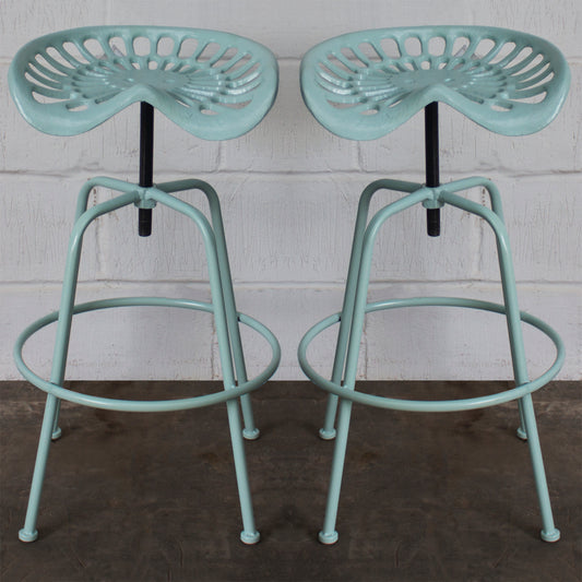 Arezzo Tractor Bar Stools - Blue