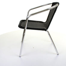 Black Wicker Chrome Bistro Chair