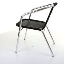 Black Wicker Chrome Bistro Chair