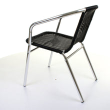 Black Wicker Chrome Bistro Chair