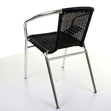 Black Wicker Chrome Bistro Chair