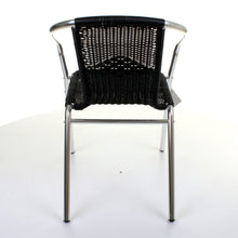Black Wicker Chrome Bistro Chair