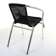 Black Wicker Chrome Bistro Chair