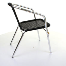 Black Wicker Chrome Bistro Chair