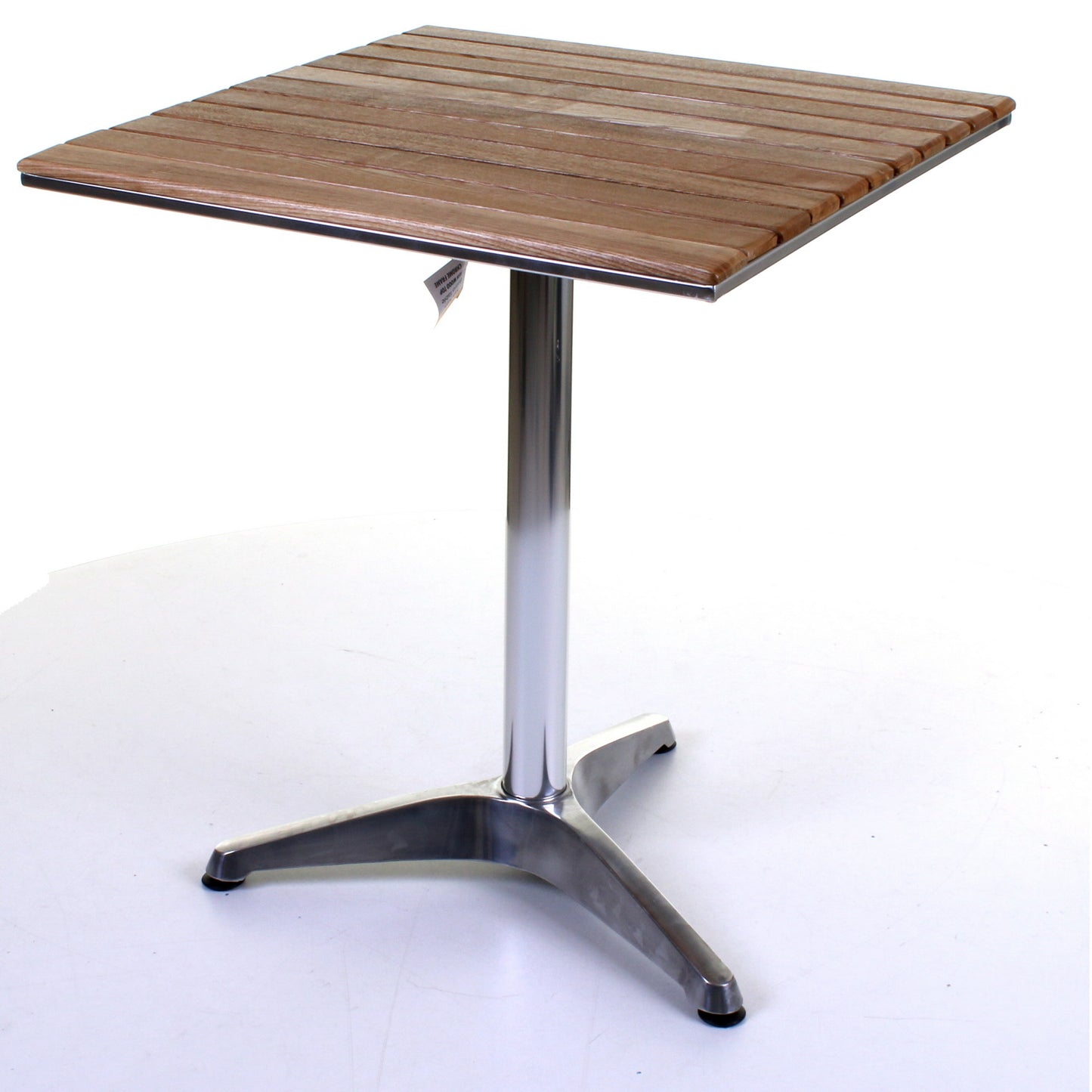 San Juan Bistro Table - Chrome & Ash Wood