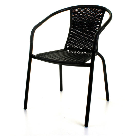 Wicker Black Bistro Chair