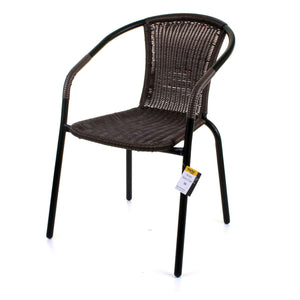 Dark Tan Wicker Bistro Chair