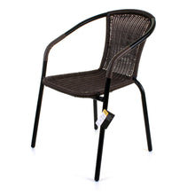 Dark Tan Wicker Bistro Chair