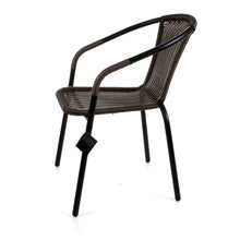 Dark Tan Wicker Bistro Chair