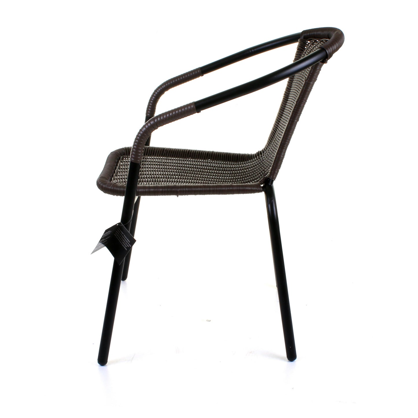 Dark Tan Wicker Bistro Chair