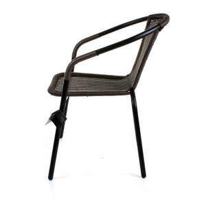 Dark Tan Wicker Bistro Chair