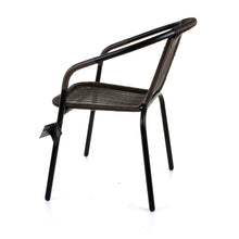 Dark Tan Wicker Bistro Chair