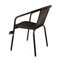 Dark Tan Wicker Bistro Chair