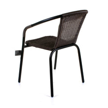 Dark Tan Wicker Bistro Chair