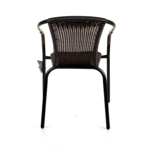 Dark Tan Wicker Bistro Chair