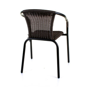 Dark Tan Wicker Bistro Chair