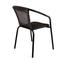 Dark Tan Wicker Bistro Chair