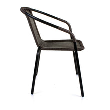 Dark Tan Wicker Bistro Chair