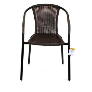 Dark Tan Wicker Bistro Chair