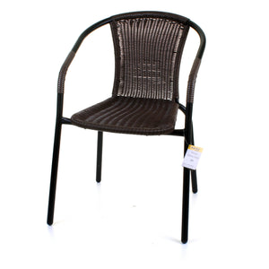 Dark Tan Wicker Bistro Chair