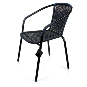 Grey Wicker Bistro Chair