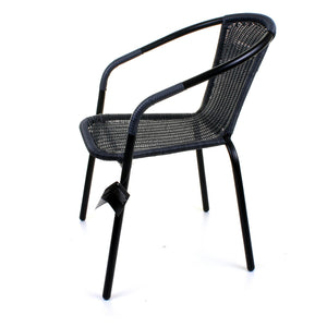 Grey Wicker Bistro Chair
