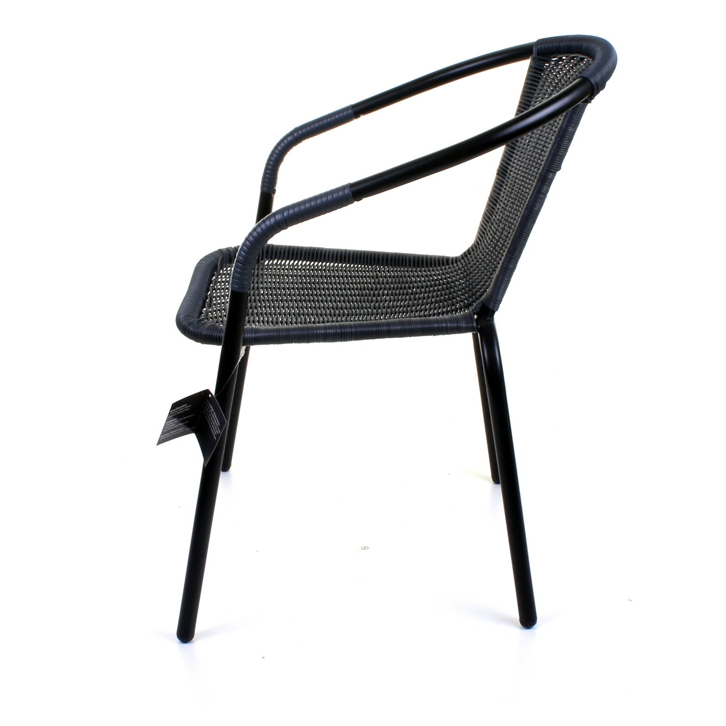 Grey Wicker Bistro Chair