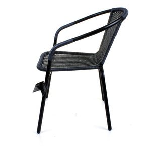 Grey Wicker Bistro Chair